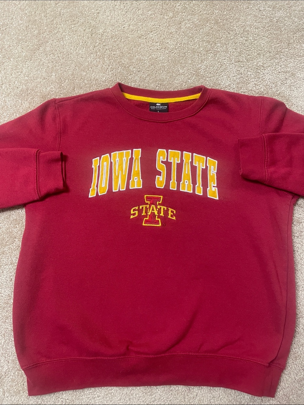 Colosseum Iowa State Kids Pullover Sweatshirt - Size L (16-18)
